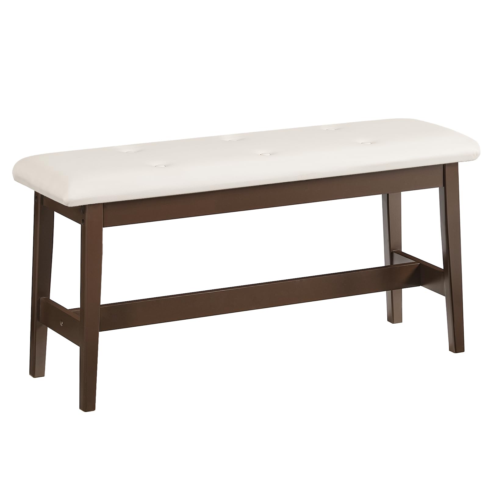 〆1/31 WHITE_WOOD_BENCH #3 Amazon.com - HOOBRO Dining Bench, Bamboo Dining Room Bench with PU